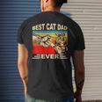 Vintage Best Cat Dad Ever And Retro For Dad Men Fathers Day Mens Back Print T-shirt Gifts for Him
