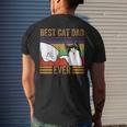 Mens Vintage Best Cat Dad Ever Men Bump Fit Fathers Day Men's T-shirt Back Print Gifts for Him