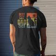 Vintage Best Cat Dad Ever Funny Cat Daddy Fathers Day Mens Back Print T-shirt Gifts for Him