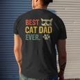Vintage Best Cat Dad EverCat Daddy Mens Back Print T-shirt Gifts for Him
