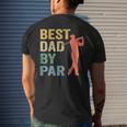 Vintage Best Dad By Par Fathers Day Golfing Golfers Gift For Mens Mens Back Print T-shirt Gifts for Him