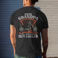 Vintage Biker Grandpa Retro Custom Motorcycle Men's Back Print T-shirt Gifts for Him