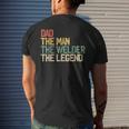 Mens Vintage Dad Man Welder Legend Welding Father Weld Daddy Men's T-shirt Back Print Gifts for Him