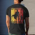 Vintage My Dad Is My Super Hero Retro Dad Superhero For Boys Men's T-shirt Back Print Gifts for Him