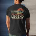 Vintage Dad The Man The Myth The Wrestling Legend Father Day Mens Back Print T-shirt Gifts for Him