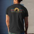 Mens Vintage Dad Of The Wild One Gorilla 1St Birthday Daddy Men's T-shirt Back Print Gifts for Him