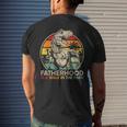 Mens Vintage Fatherhood Is A Walk In The Park DadRex Dinosaur Men's T-shirt Back Print Gifts for Him