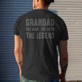 Vintage Grandad The Man The Myth The Legend Mens Back Print T-shirt Gifts for Him