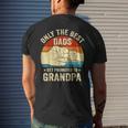 Vintage Great Dads Get Promoted To Grandpa Fist Bump Men's T-shirt Back Print Gifts for Him