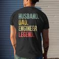 Mens Vintage Husband Dad Engineer Legend Retro Men's T-shirt Back Print Gifts for Him