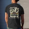 Vintage Made In 1983 Original Parts 40Th Birthday Men's Back Print T-shirt Gifts for Him