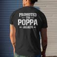 Vintage Promoted To Poppa Fathers Day New Dad Grandpa Mens Back Print T-shirt Gifts for Him