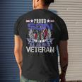 Vintage Proud Son Of A US Air Force Veteran Mom Dad Men's T-shirt Back Print Gifts for Him