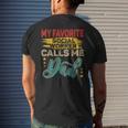 Vintage Retro My Favorite Social Worker Calls Me Dad Family Men's T-shirt Back Print Gifts for Him