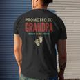 Vintage Retro Promoted To Grandpa Est 2021 Fathers Day Men's T-shirt Back Print Gifts for Him