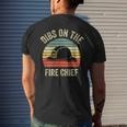 Vintage Retro Sunset Fire Fighters Dibs On The Fire Chief Men's T-shirt Back Print Gifts for Him