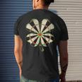 Vintage Shamrock Leaf Lucky Darts St Patricks Day Men's T-shirt Back Print Gifts for Him