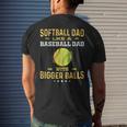 Vintage Softball Dad Softball Fan Men's T-shirt Back Print Gifts for Him