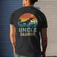 Vintage Unclesaurus Fathers DayRex Uncle Saurus Men Dad Mens Back Print T-shirt Gifts for Him
