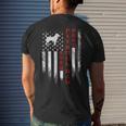 Vintage Usa American Flag Best Pit Bull Pitbull Dog Dad Ever Men's Back Print T-shirt Gifts for Him