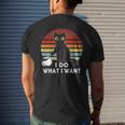 Vintage I Do What I Want Cat Love-R Dad Mom Boy Girl Men's T-shirt Back Print Gifts for Him