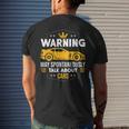 Warning May Spontaneously Start Talking About Cars Mechanic Mens Back Print T-shirt Gifts for Him