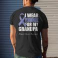 I Wear Periwinkle For My Grandpa Stomach Cancer Awareness Men's Back Print T-shirt Gifts for Him