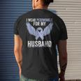 I Wear Periwinkle For My Husband Esophageal Cancer Awareness Men's Back Print T-shirt Gifts for Him