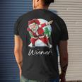 Wiener Name Gift Santa Wiener Mens Back Print T-shirt Gifts for Him