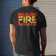 Wildland Fire Rescue Department Firefighters Firemen Uniform Men's T-shirt Back Print Gifts for Him