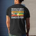 Worlds Best Leopard Gecko Dad Ever Men's Back Print T-shirt Gifts for Him