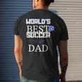 Worlds Best Soccer Dad Men's Back Print T-shirt Gifts for Him