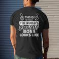Worlds Greatest Boss Best Boss Ever Mens Back Print T-shirt Gifts for Him