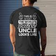 Worlds Greatest Uncle Best Uncle Ever Mens Back Print T-shirt Gifts for Him
