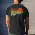 Mens Worlds Okayest Dad - Father - Retro Vintage Men's T-shirt Back Print Gifts for Him