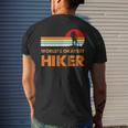 Worlds Okayest Hiker Vintage Retro Hiking Camping Men Men's T-shirt Back Print Gifts for Him