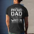Writers Dad Proud Daddy Of Writer Fathers Day Men's T-shirt Back Print Gifts for Him