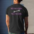 Yes Im A Chick Yes I Fix Cars Lady Girl Mechanic Mens Back Print T-shirt Gifts for Him