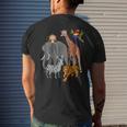 Zoo Animals Shirt Wildlife Birthday Party A Day At The Zoo Men's Back Print T-shirt Gifts for Him