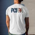 All American Poppa Patriotic July 4Th Fathers Day Gift Mens Back Print T-shirt Gifts for Him