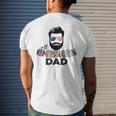 All American Dad Wear Glasses American Flag Men's Back Print T-shirt Gifts for Him