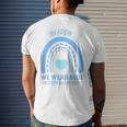 In April We Wear Blue Autism Awareness Month Men's Back Print T-shirt Gifts for Him