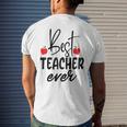 Best Teacher Ever Student School Teacher Mens Back Print T-shirt Gifts for Him