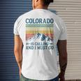 Colorado Is Calling And I Must Go Men's T-shirt Back Print Gifts for Him