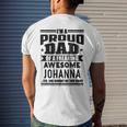Family Fathers Day Dad Daughter Johanna Name Men Mens Back Print T-shirt Gifts for Him