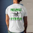 Funny Im A Mechanic Skull Wrench Mens Back Print T-shirt Gifts for Him