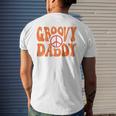 Groovy Daddy 70S Aesthetic Nostalgia 1970S Retro Dad Men's T-shirt Back Print Gifts for Him