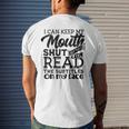 I Can Keep My Mouth Shut But You Can Read - Humorous Slogan Mens Back Print T-shirt Gifts for Him