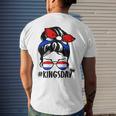 Koningsdag Netherlands Messy Bun Kingsday Dutch Kings Day Men's Back Print T-shirt Gifts for Him