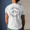 Last Trail Before The Veil Bachelorette Bridesmaid Hiking Men's Back Print T-shirt Gifts for Him
